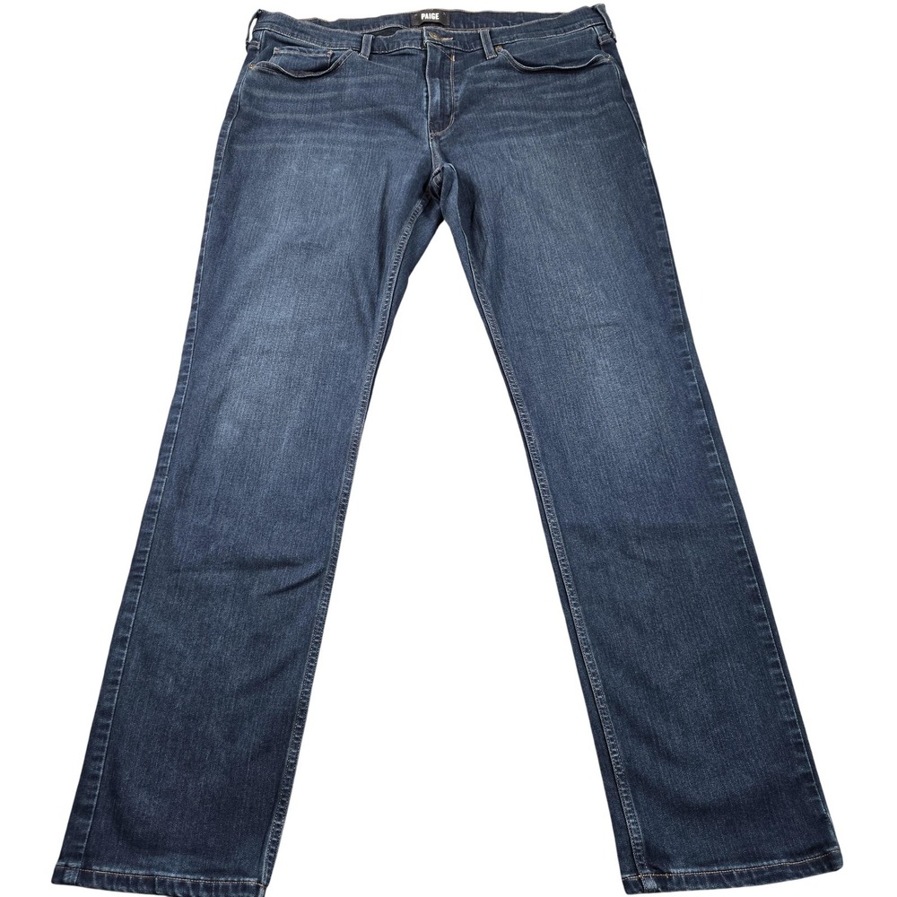 Paige Lennox Jeans Mens 39x32 (tag 38) Blue Medium Wash Slim Straight Stretch